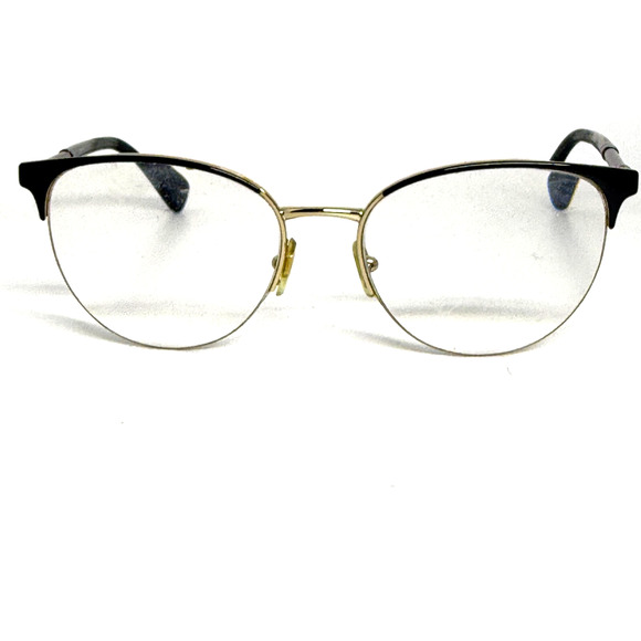 Versace VE Cat Eye Gold/Black Metal Cat-Eye Eyeglasses 52-17 H17891 - Picture 1 of 7